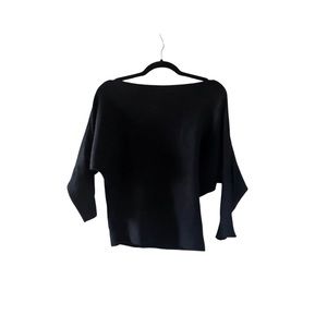 Batwing Black Knit Sweater - Dynamite Size S